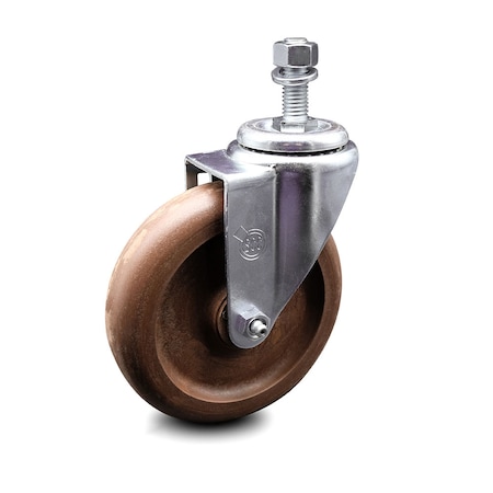 Service Caster 5 Inch High Temp Glass Filled Nylon Wheel Swivel 12mm Threaded Stem Caster SCC SCC-TS20S514-GFNSHT-M1215